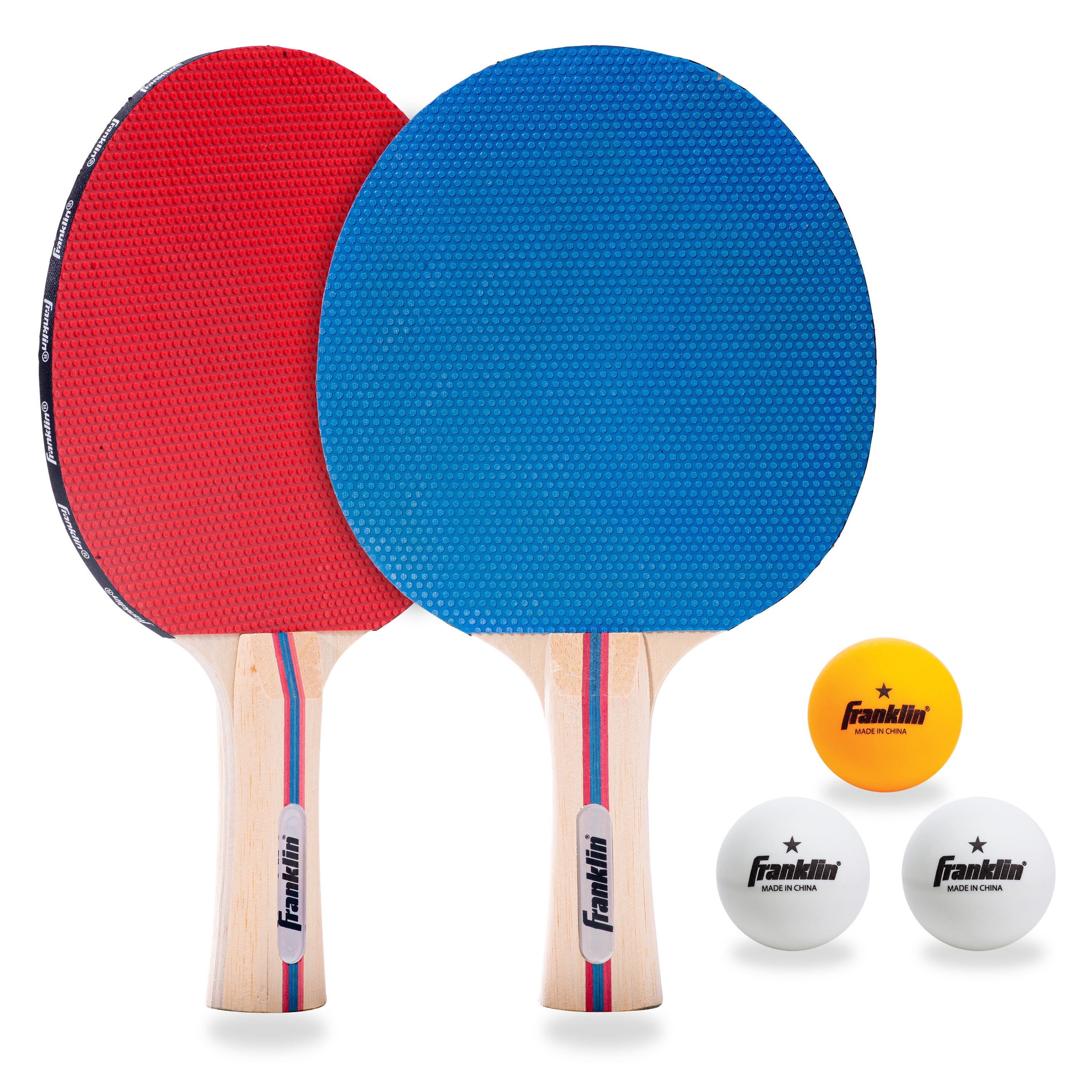 Table Tennis Bats 2 Player Set Ping Pong Paddle Set with Racket Case 