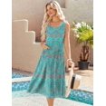 thumbnail image 3 of Vestido de verano Zeagoo Floral sin mangas Aline con bolsillos, 3 of 7