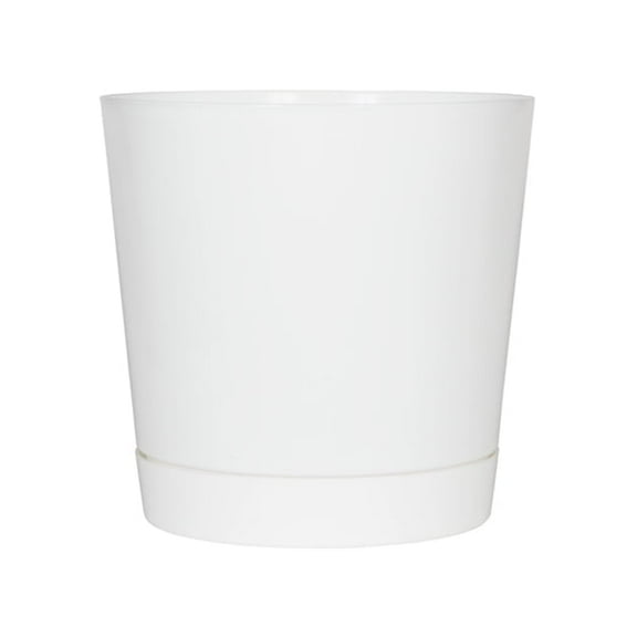 Root & Vessel Majestic Full Depth Cylinder Planter, White, 12"