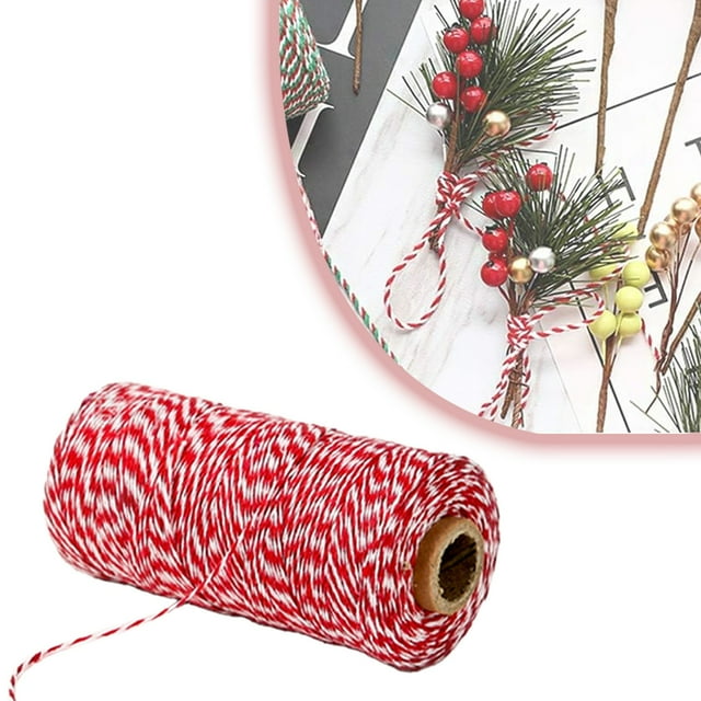 DIY Knitting Supplies Clearance Cotton String Rope For Wrapping Red And White Cotton String Feet For Wrapping Arts Crafts Gardening Home Decoration, Home Textile DIY Knitting DIY