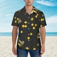 thumbnail image 4 of Kll Men'S Hawaiian Shirt Short Sleeve Button Down Beach Shirts-Bumblebee, 4 of 8