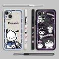 thumbnail image 4 of Kuromi-funda de teléfono con dibujo de melodía para iPhone, carcasa líquida con cuerda izquierda para iPhone 15, 14, 13, 12, 11 Pro Max, 8, 7 Plus, XR, XS, X, 4 of 5