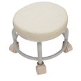 thumbnail image 1 of Tabouret Bas, Tabouret Roulant en Cuir PU Beige Résistant aux Chocs pour Garage, 1 of 7