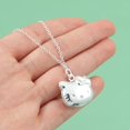 thumbnail image 3 of Sanrio-collar de Hello Kitty de Anime Kawaii para niña, colgante de gato K T, Color plateado 925, se puede abrir una caja de fotos, joyería, 3 of 4