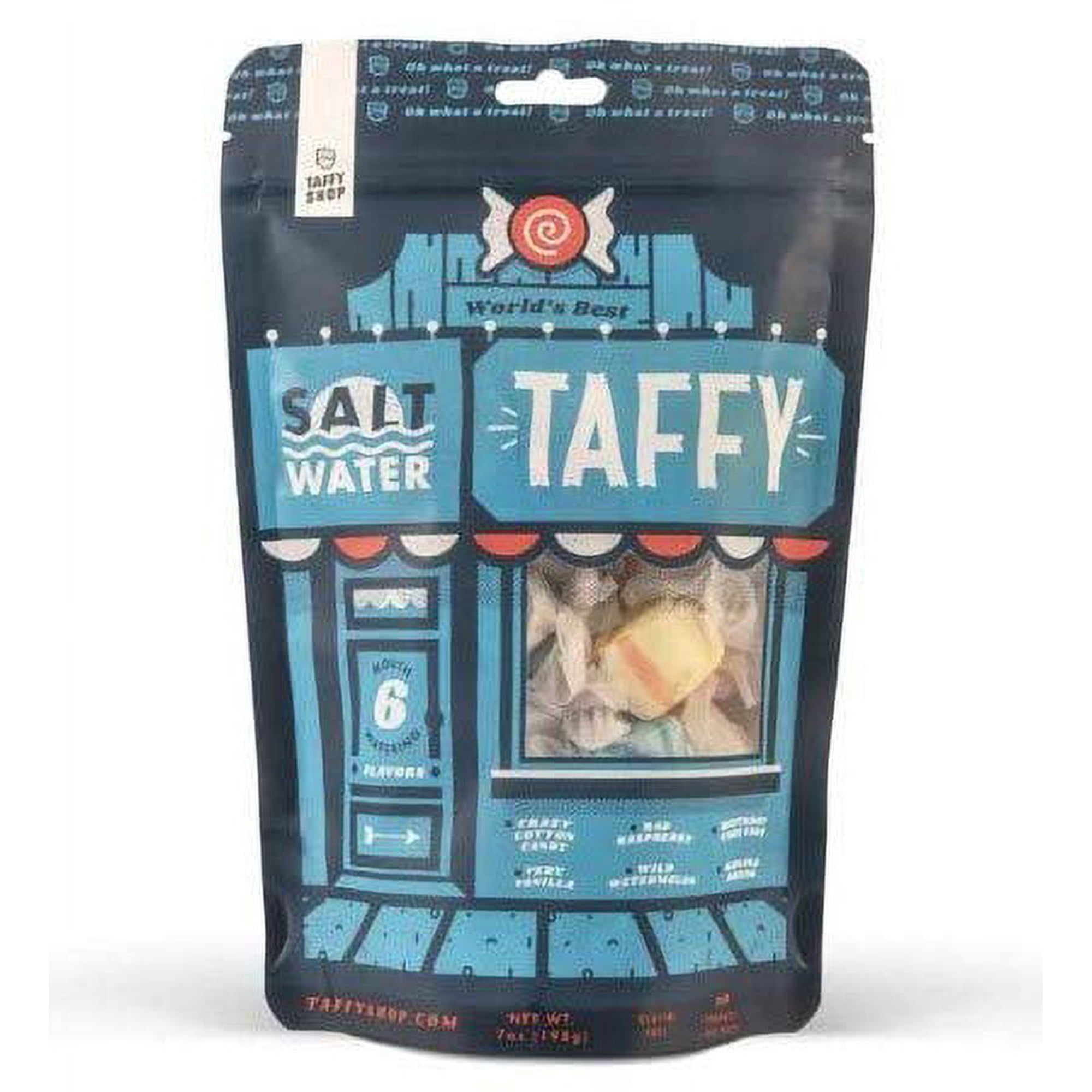 Taffy Shop World s Best Taffy - Small-Batch Super Soft and Sweet - Made in the USA - Gluten-Free Soy-Free Peanut-Free - Personal (7oz)