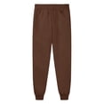 thumbnail image 4 of ZHOGXU Soft Winter Elastic Waist Solid Color Jogger Kids Pants For Girls With Pocket Back To School Wear, 4 of 4