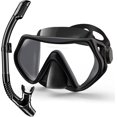 thumbnail image 1 of Snorkeling Gear for Adults, Dry-Top Snorkel Set Scuba Diving mask, 180°Panoramic Wide View Professional Snorkeling Gear Breathing Freely Snorkel Mask, 1 of 5