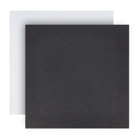 2pc ABS Plastic Sheet ABS Sheet 1/16" Thick Moldable Plastic Sheets for Automotive Trim Mold Home Repair VEX Robotics 30x30cm/11.8x11.8" High Tensile and Impact Thermoform Black White