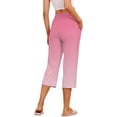 thumbnail image 4 of VV AVEORS Tear Away Capri Sweatpants For Women Breakaway Wide Leg Knee Ankle Replacement Adaptive Pants Pink XL, 4 of 5