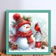 thumbnail image 2 of Hilo Algodón Ecológico Bordado Punto Cruz Muñeco Nieve Navideño Impreso 11CT 50x50cm, 2 of 9