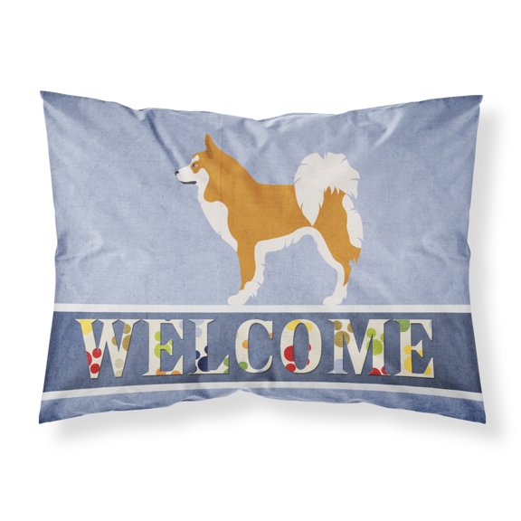 Icelandic Sheepdog Fabric Standard Pillowcase Blue
