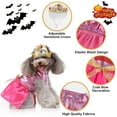 thumbnail image 2 of UOSIA Princess Dog Costume Pink Princess Dress, Cute Queen Dog Halloween Costume, 2 of 7