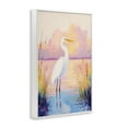 thumbnail image 3 of Stupell Industries Egret under Beaming Sunset Animals Painting White Framed Art Print Wall Art, 12 x 18, 3 of 8