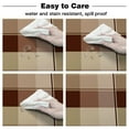 thumbnail image 3 of Brown Plaid Waterproof Tablecloth Tea Table Decoration Round Table Cover Kitchen Wedding Party Home Dining Room Table Cloth, 3 of 5