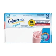 Glucerna Original Diabetic Protein Shake, Strawberry, 16 Count