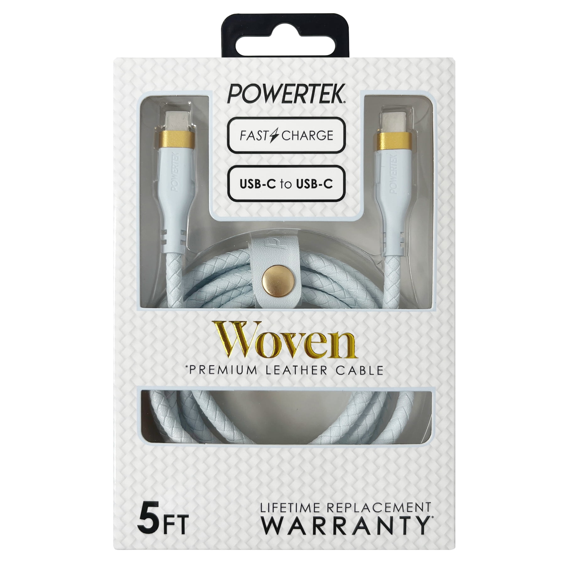 Liquipel Powertek Woven USB-C to USB-C - Blue