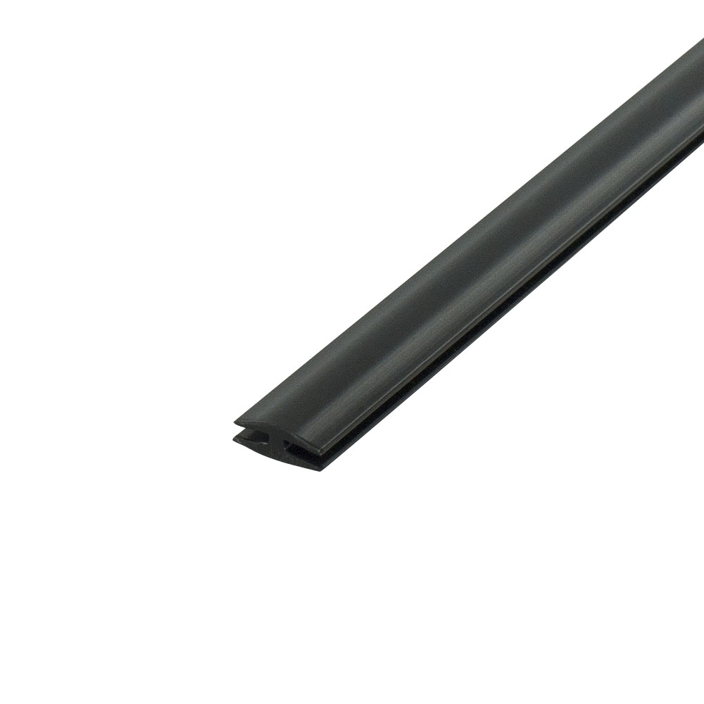 Outwater Plastic H Channel Fits Material 1/16 Inch Thick Black Rigid