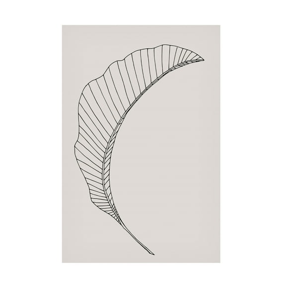 Canvas Wall Art - Pictufy Studio Ii 'Banana Leaf Canvas' Wall Art for Living Room, Bedroom, or Office Décor by Trademark Fine Art - 12 x 19 Inches