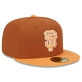 thumbnail image 3 of Men's New Era Brown/Orange San Francisco Giants Spring Color Basic Two-Tone 59FIFTY Fitted Hat, 3 of 6