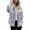 Purple, variant on Women's Fashionable Casual Zippered Hooded Floral Printed Drawstring Furry Sweatshirt Jacket, Beautiful Flower Design,Beige,L