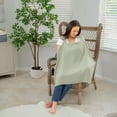 thumbnail image 2 of Muslin Nursing Cover for Baby Breastfeeding, Soft & Breathable Cotton Breastfeeding Cover for Mom with Rigid Hoop for Mother Nursing Apron by Comfy Cubs (Sage), 2 of 5