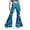 @@-Light Blue98, variant on Little Girls Sequin Print Flare Pants Stage Performance Dance Pants, Sizes 5-6