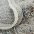 thumbnail image 4 of 10' Blue And Ivory Floral Power Loom Stain Resistant Runner Rug, 4 of 5