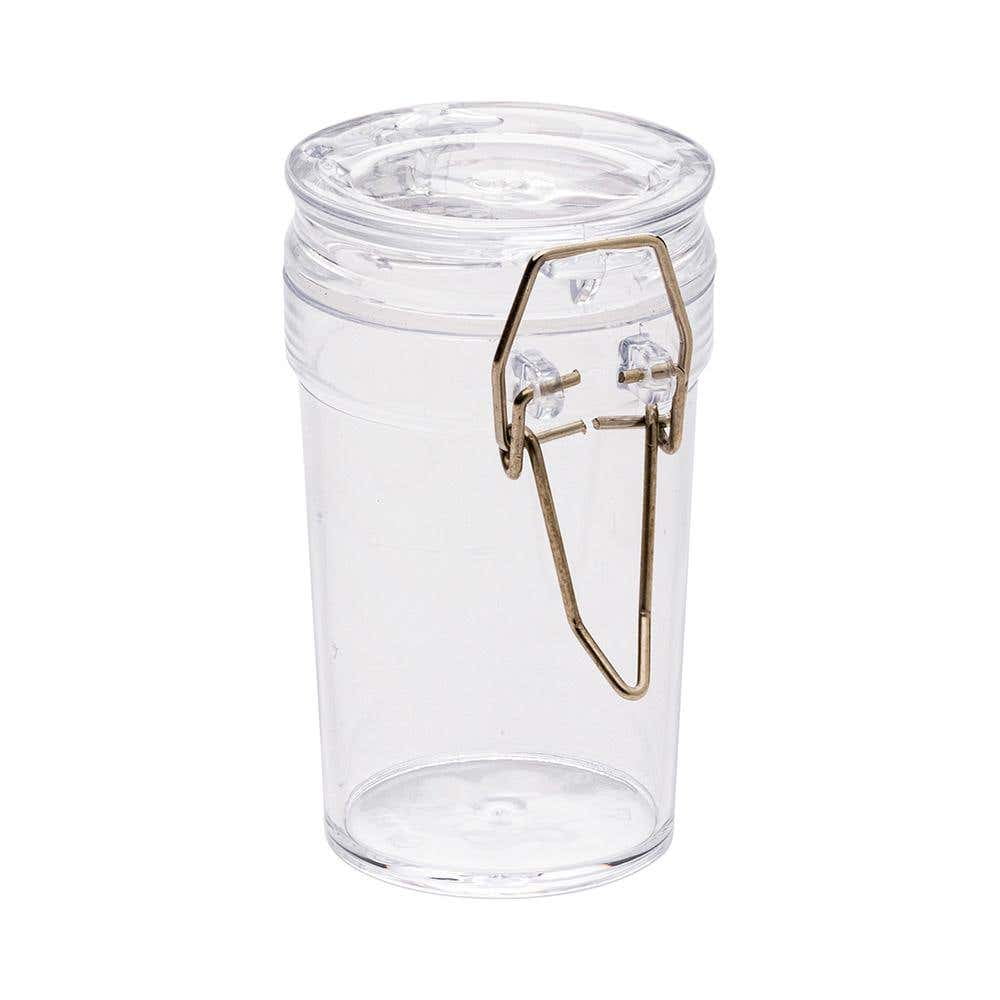 Nostalgic Clamp Lid Glass Mason Jar 3.4 Ounces 10 Count Box