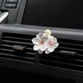 thumbnail image 2 of 2pcs Small Peach Flower Car Air Outlet Perfume Decoration Car Accessories For Women Men (Pink White), 2 of 7