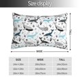 thumbnail image 4 of Whales Pillow cases pillow covers Standard Size pillow case pillow protector, Soft ,with Zipper pillowcase 20"x30", 4 of 6