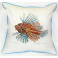 thumbnail image 1 of Betsy Drake HJ093 Poisson Lion Serviette d'Invité Jeter Oreiller- 18 x 18 Po., 1 of 1