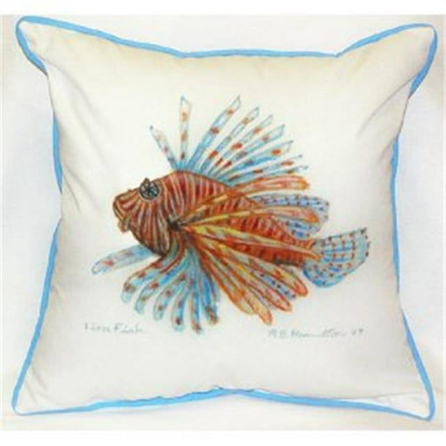 Betsy Drake HJ093 Poisson Lion Serviette d'Invité Jeter Oreiller- 18 x 18 Po.