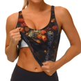 thumbnail image 3 of Daiia Vintage Floral Skull Printed Women's Sports Bra, Breathable Activewear Bra with U-Back Design and Removable Pads, Comfortable and Supportive for Yoga, Workout-Small, 3 of 8