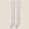 thumbnail image 2 of Likimi Fuzzy Fleece Socks For Women Solid Color Over The Knee Winter Warm Soft Casual Sleep Socks Size One Size, 2 of 4