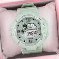 thumbnail image 1 of Kids Electronic Watches Waterproof Round Dial Pu Strap Sport Digital WatchMatcha Green, 1 of 5