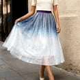 thumbnail image 2 of XIAONU Sparkly Tulle Midi Skirt For Women Tiered Ruffled Skirt Lightweight Glamorous Party Skirt, 2 of 5