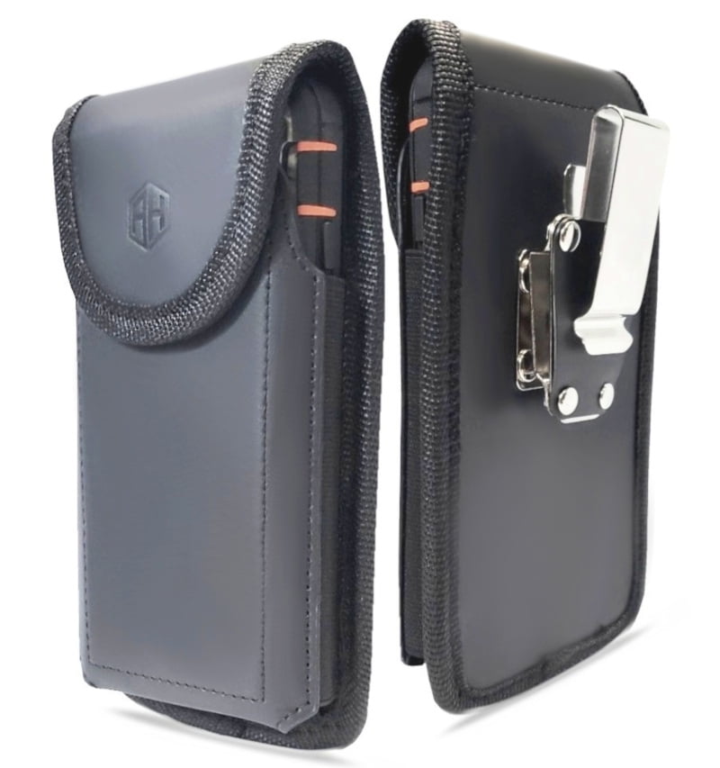 AH 360 Rotating Vertical Leather Cell Phone Belt Holster Pouch