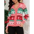 thumbnail image 3 of VENTELAN Classic Cardigan Ugly Christmas Sweaters for Women V Neck Button Down Sweater with Fun Patterns and Animals,S-2XL, 3 of 7