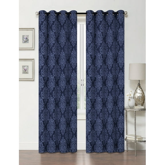 Regal Home Delaney Thermal Insulated Blackout Curtains, 54” x 84” (2 Panels)