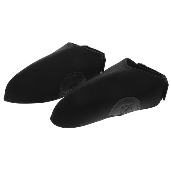 ETEREAUTY 1 Pair Reusable Black Insulated Ski Boot Covers Shoe Protectors for Snow, Rain, and Cold Weather