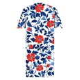 thumbnail image 5 of QUNYINEY Womens Summer Casual Dresses Short Sleeve Midi Plus Size Independence Day A Line Dress with Pockets Patriotic Loose Fit V-Neck Dresses, 5 of 8