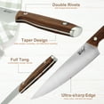 thumbnail image 6 of Deco Chef 16 Piece Kitchen Knife Set Wood Handles Chef Knife Cleaver Kitchen Shears and More, 6 of 9