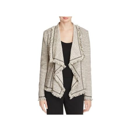 - Lafayette 148 New York Womens Eugena Tweed Fringe Jacket