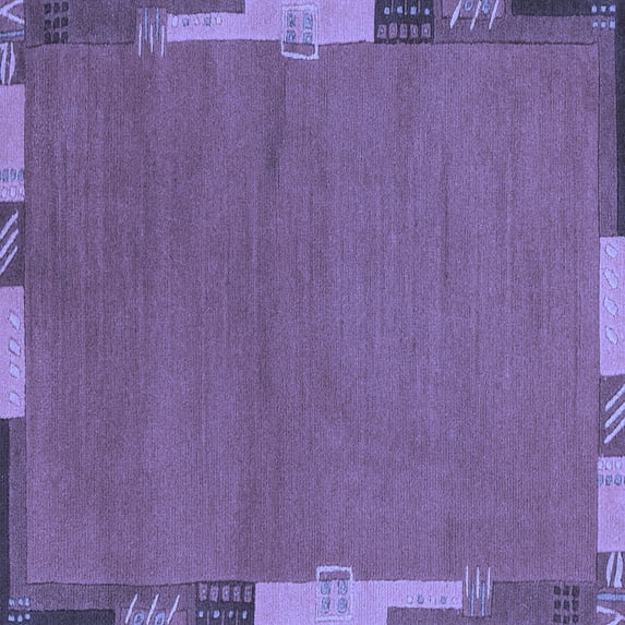 Ahgly Company Machine Washable Indoor Square Abstract Blue Modern Area Rugs, 8' Square