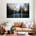 thumbnail image 2 of Elephant Stock Crater Lake Road Wall Art - Horizontal Multi Panel Canvas - Living Room Wall Decor - Transportation Multi Panel - Black And Blue Decor - 65" x 42", 2 of 4