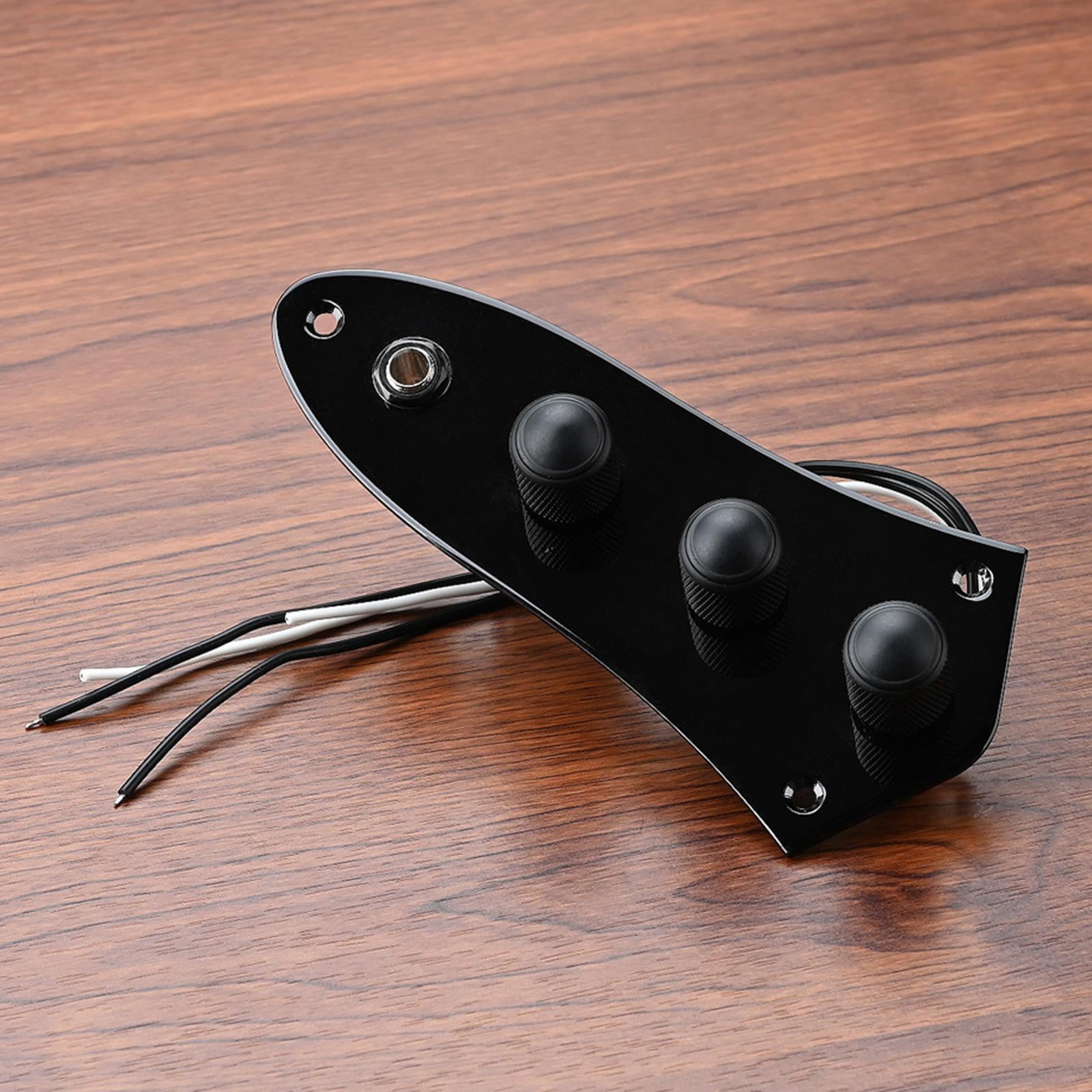 CEORPER Prewired Control Plate Wired Fully Loaded Control Plate with Knurled Knob Bass Guitar Replacement Parts Durable