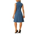 thumbnail image 3 of INSPIRE CHIC Denim Midi Dress for Women's Casual Sleeveless Distressed Jean Dress M Blue, 3 of 6