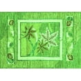 thumbnail image 1 of Ahgly Company Indoor Rectangle Abstract Green Modern Area Rugs, 2' x 5', 1 of 4