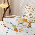 thumbnail image 5 of Homewish Cute Rabbit Farm Animal Zipper Full Size Comforter Sets with Fitted Sheet and 2 Pillowcases,Happy Easter Theme Zipper Bedding Set For Kids Girls,Reversible,4 Pieces, 5 of 7
