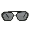 thumbnail image 5 of GOOHOCHY Hexagonal Sunglasses Black Trendy Design For Unisex Daily Driving Summer 1Pack, 5 of 7